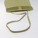 Salvatore Ferragamo Shoulder Bag Suede Green Gold Auth bs25782-7