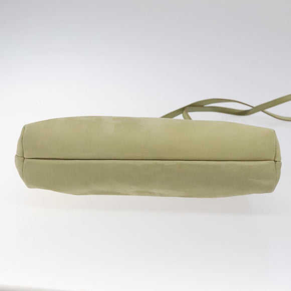 Salvatore Ferragamo Shoulder Bag Suede Green Gold Auth bs25782