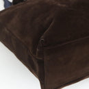 Salvatore Ferragamo Tote Bag Suede Brown Silver Auth bs25783-11