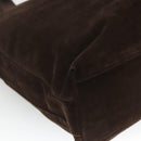 Salvatore Ferragamo Tote Bag Suede Brown Silver Auth bs25783-13