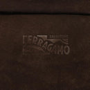 Salvatore Ferragamo Tote Bag Suede Brown Silver Auth bs25783-17