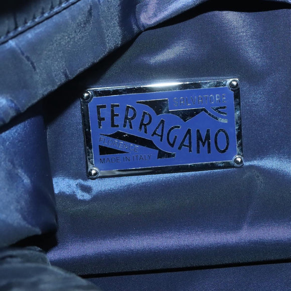 Salvatore Ferragamo Tote Bag Suede Brown Silver Auth bs25783