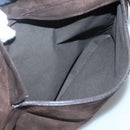 Salvatore Ferragamo Tote Bag Suede Brown Silver Auth bs25783-21