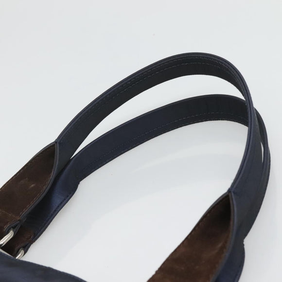 Salvatore Ferragamo Tote Bag Suede Brown Silver Auth bs25783