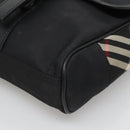 BURBERRY Shoulder Bag Nylon Black Silver Auth bs25785-9