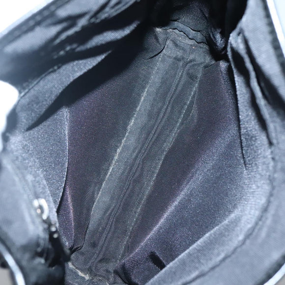 BURBERRY Shoulder Bag Nylon Black Silver Auth bs25785