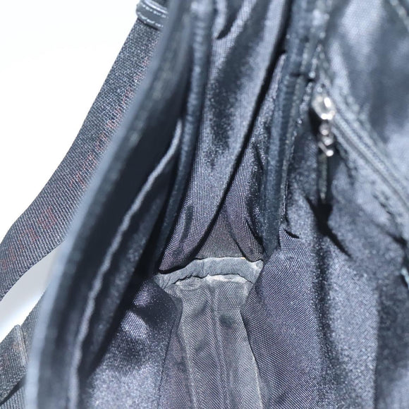 BURBERRY Shoulder Bag Nylon Black Silver Auth bs25785