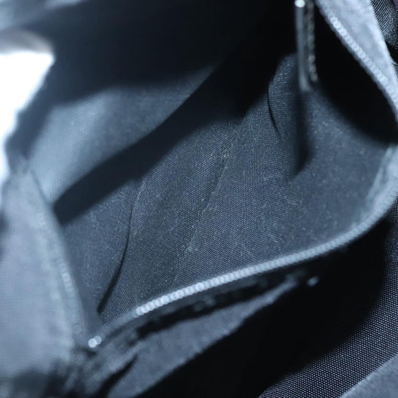 BURBERRY Shoulder Bag Nylon Black Silver Auth bs25785