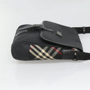 BURBERRY Shoulder Bag Nylon Black Silver Auth bs25785-3