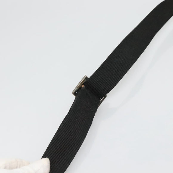 BURBERRY Shoulder Bag Nylon Black Silver Auth bs25785