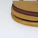 CARTIER Shoulder Bag Leather Yellow Gold Auth bs25792-9