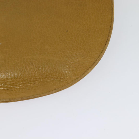 CARTIER Shoulder Bag Leather Yellow Gold Auth bs25792