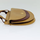 CARTIER Shoulder Bag Leather Yellow Gold Auth bs25792-3