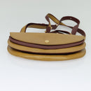 CARTIER Shoulder Bag Leather Yellow Gold Auth bs25792-5