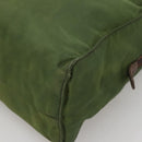 PRADA Shoulder Bag Nylon Green Silver Auth bs25797-9