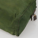 PRADA Shoulder Bag Nylon Green Silver Auth bs25797-15