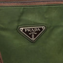 PRADA Shoulder Bag Nylon Green Silver Auth bs25797-17