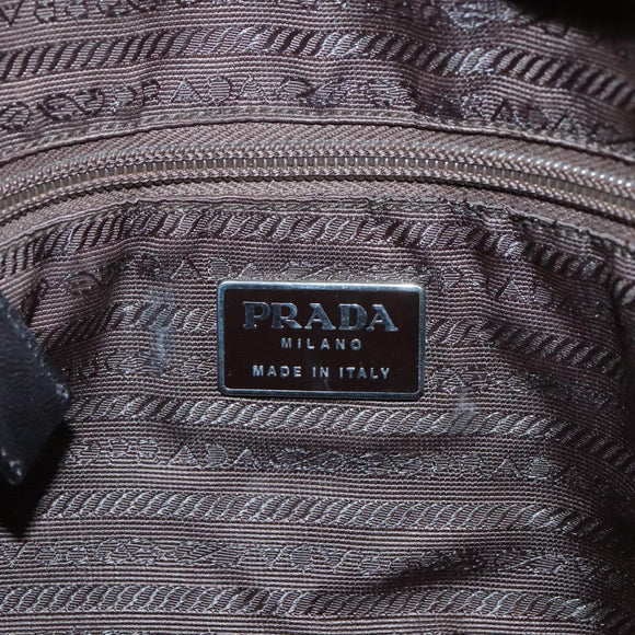PRADA Shoulder Bag Nylon Green Silver Auth bs25797