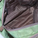 PRADA Shoulder Bag Nylon Green Silver Auth bs25797-11
