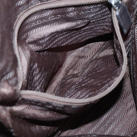 PRADA Shoulder Bag Nylon Green Silver Auth bs25797