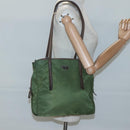 PRADA Shoulder Bag Nylon Green Silver Auth bs25797-24