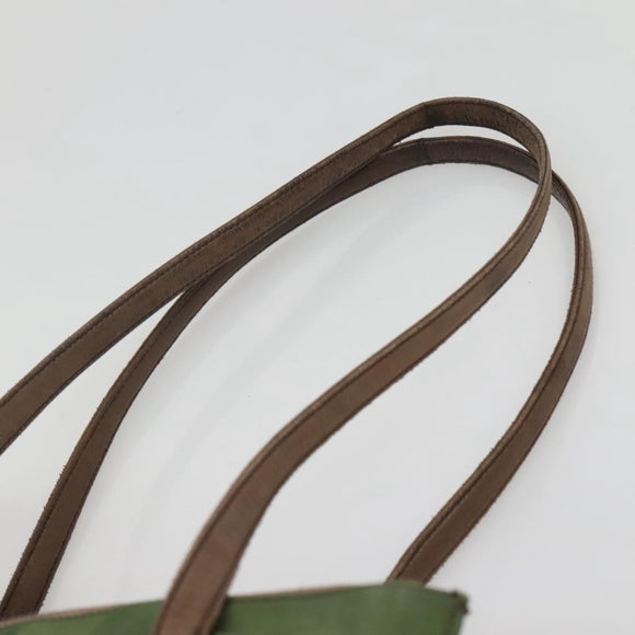 PRADA Shoulder Bag Nylon Green Silver Auth bs25797