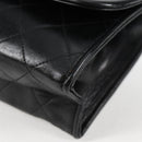 CHANEL Matelasse Chain Shoulder Bag Lamb Skin Black Gold CC Auth bs25799-17