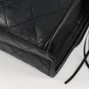 CHANEL Matelasse Chain Shoulder Bag Lamb Skin Black Gold CC Auth bs25799-19