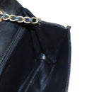 CHANEL Matelasse Chain Shoulder Bag Lamb Skin Black Gold CC Auth bs25799-22