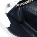 CHANEL Matelasse Chain Shoulder Bag Lamb Skin Black Gold CC Auth bs25799-23