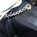 CHANEL Matelasse Chain Shoulder Bag Lamb Skin Black Gold CC Auth bs25799-24