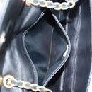 CHANEL Matelasse Chain Shoulder Bag Lamb Skin Black Gold CC Auth bs25799-25