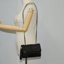 CHANEL Matelasse Chain Shoulder Bag Lamb Skin Black Gold CC Auth bs25799-26