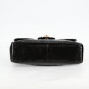 CHANEL Mademoiselle Chain Shoulder Bag Enamel Black Gold CC Auth bs25800-5