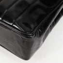 CHANEL Mademoiselle Chain Shoulder Bag Enamel Black Gold CC Auth bs25800-16