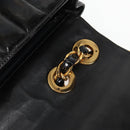 CHANEL Mademoiselle Chain Shoulder Bag Enamel Black Gold CC Auth bs25800-21