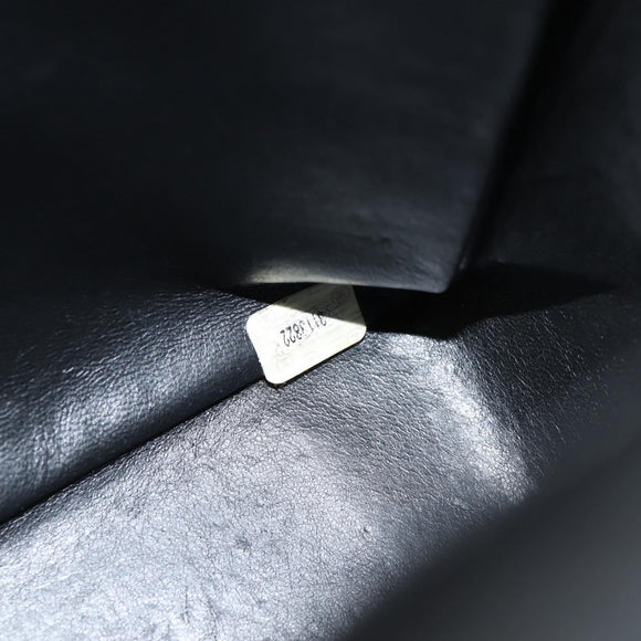 CHANEL Mademoiselle Chain Shoulder Bag Enamel Black Gold CC Auth bs25800