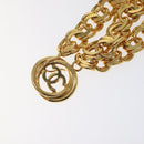 CHANEL Chain Belt Metal 37.4"" Gold CC Auth bs25805-2