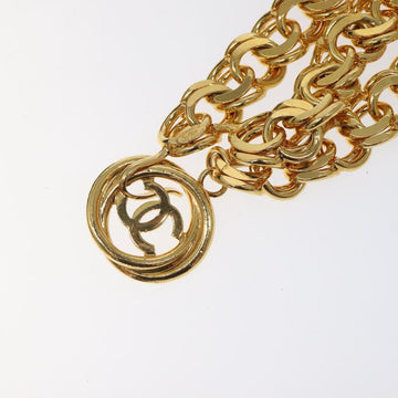 CHANEL Chain Belt Metal 37.4"" Gold CC Auth bs25805 - 0