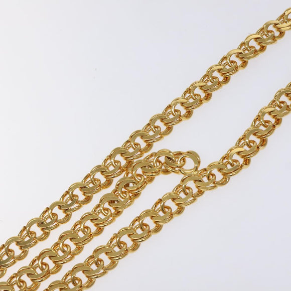 CHANEL Chain Belt Metal 37.4"" Gold CC Auth bs25805