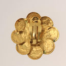 CHANEL Earring metal Gold CC Auth bs25806-7