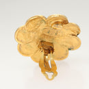 CHANEL Earring metal Gold CC Auth bs25806-8