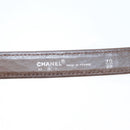 CHANEL Belt Leather 30.7"" Brown CC Auth bs25810-10