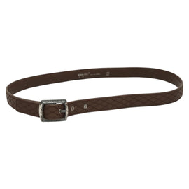 CHANEL Belt Leather 30.7"" Brown CC Auth bs25810 - 0