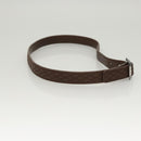 CHANEL Belt Leather 30.7"" Brown CC Auth bs25810-5