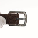 CHANEL Belt Leather 30.7"" Brown CC Auth bs25810-7