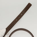 CHANEL Belt Leather 30.7"" Brown CC Auth bs25810-9