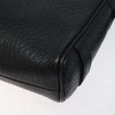 Burberrys Clutch Bag Leather Black Auth bs25815-15