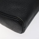 Burberrys Clutch Bag Leather Black Auth bs25815-16