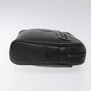 Burberrys Clutch Bag Leather Black Auth bs25815-3